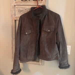 Brown fuzzy jacket